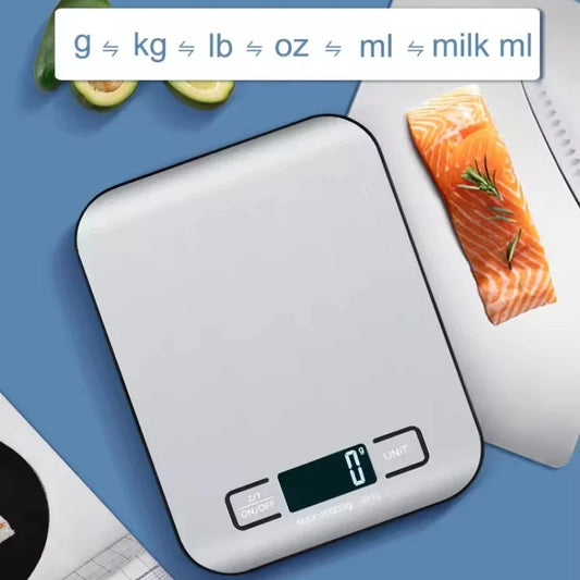 Digital Kitchen Scales LED Display 5kg/1g - Stainless Steel