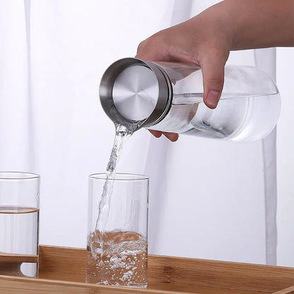 Glass Pitcher with Lid