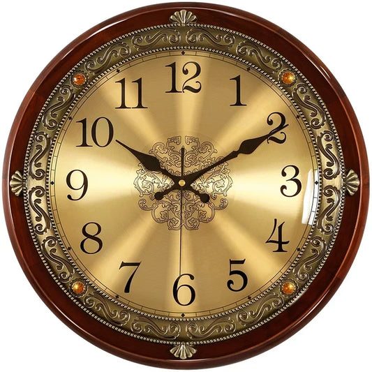Luxury Wooden & Metal Wall Clock