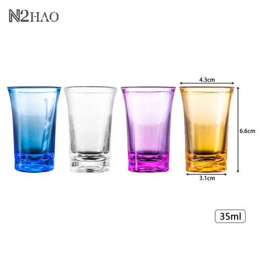 Bicchieri da Shot in Acrilico Senza Piombo Macchinati Bicchieri per Liquore (4 Pezzi)