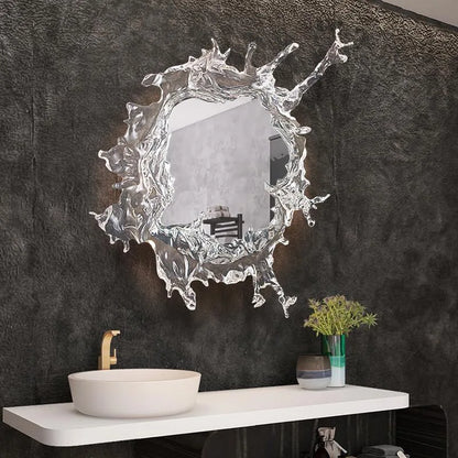 Modern Water Flower With Mirror Wall Lamp