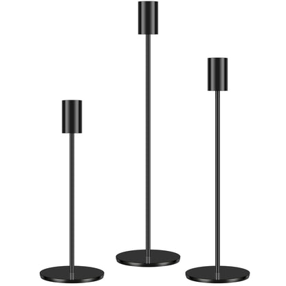 Vintage/Elegantes Kerzenständer-Set aus Metall (3-teilig)
