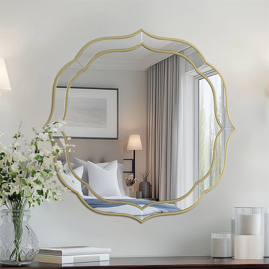 Large Flower Shaped Modern Mirror