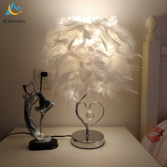 Nordic Modern Feather LED Table Lamp