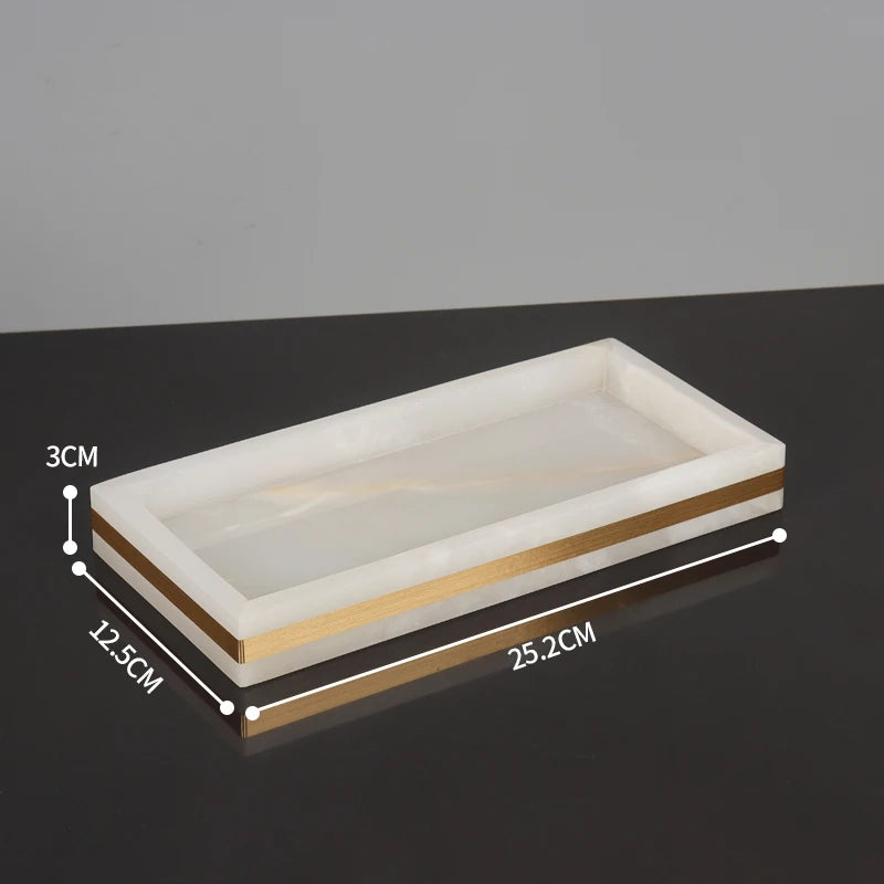 White Onyx Natural Marble Bathroom Accessories