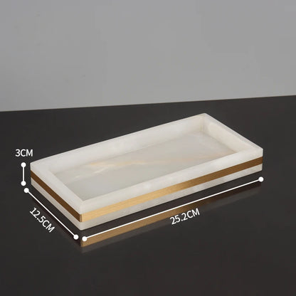 White Onyx Natural Marble Bathroom Accessories