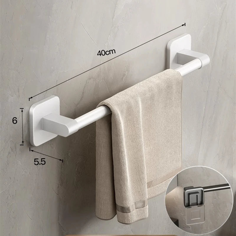 No Drilling Bathroom Towel Holder and Slipper Rack