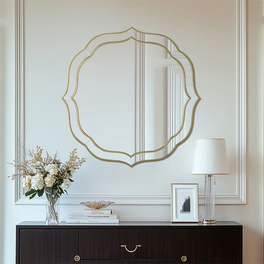 Large Flower Shaped Modern Mirror