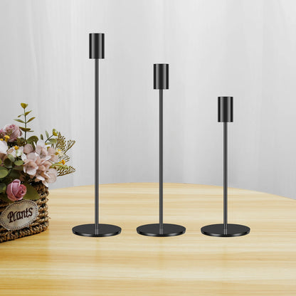 Vintage/Elegantes Kerzenständer-Set aus Metall (3-teilig)