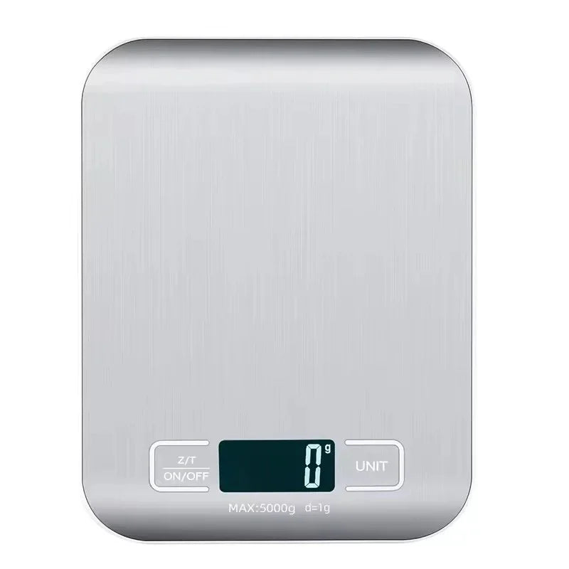 Digital Kitchen Scales LED Display 5kg/1g - Stainless Steel