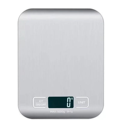 Digital Kitchen Scales LED Display 5kg/1g - Stainless Steel