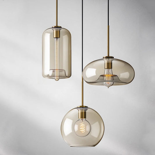 Modern loft hanging Glass Pendant Lights