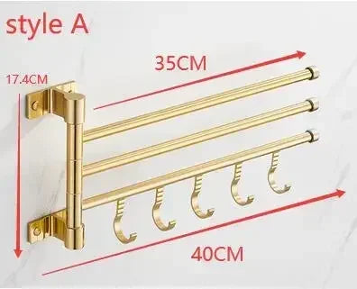 Wall-Mounted Rotating Towel Rack