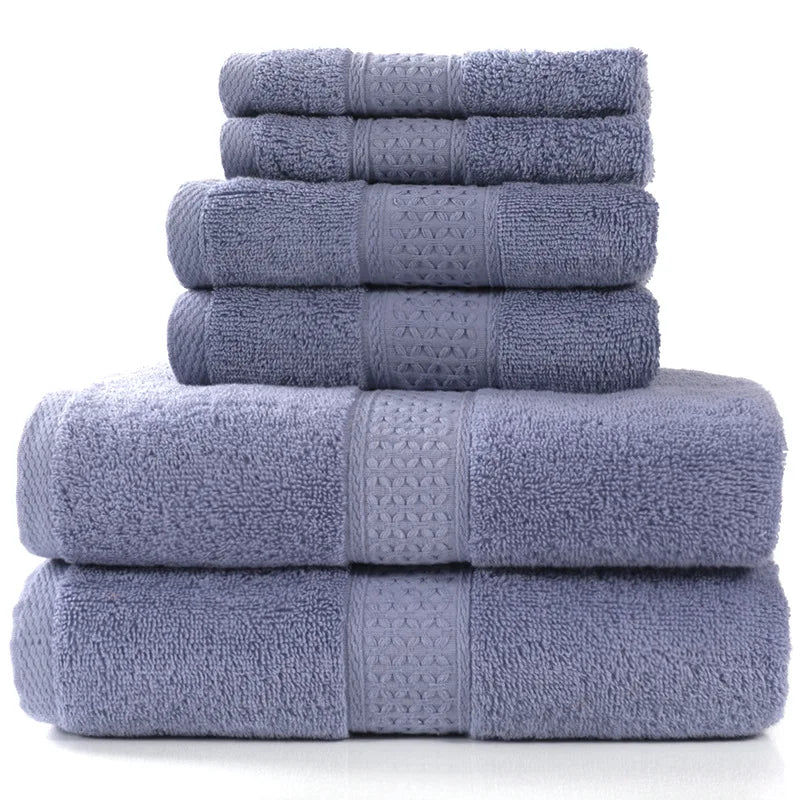Luxury Bathroom Lace Embroidered Cotton Towel Set – ( 3 and 6 pieces )