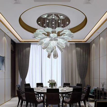 Italian Designer Petal Glass Pendant Light