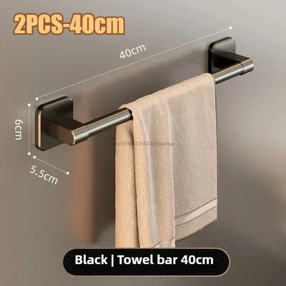 Wall Mounted Towel Rack and Bathroom Storage