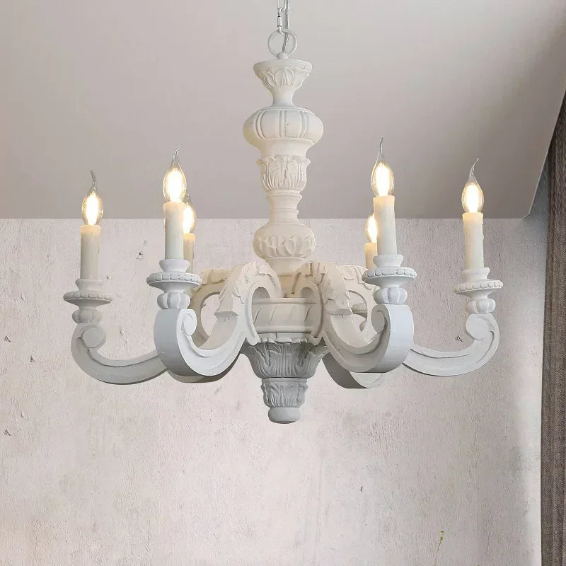 Italian Column Wooden Chandeliers -  Classic Elegance with Rustic Charm