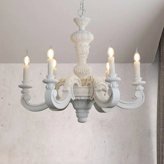 Italian Column Wooden Chandeliers -  Classic Elegance with Rustic Charm