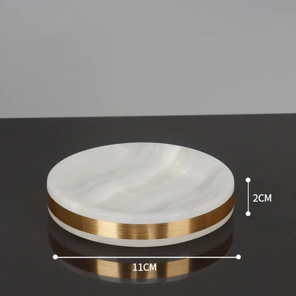 White Onyx Natural Marble Bathroom Accessories