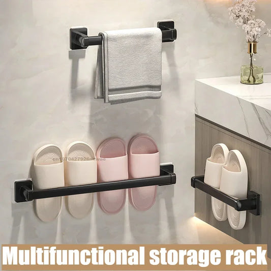 Wall Mounted Towel Rack and Bathroom Storage