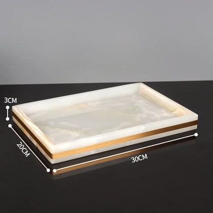 White Onyx Natural Marble Bathroom Accessories