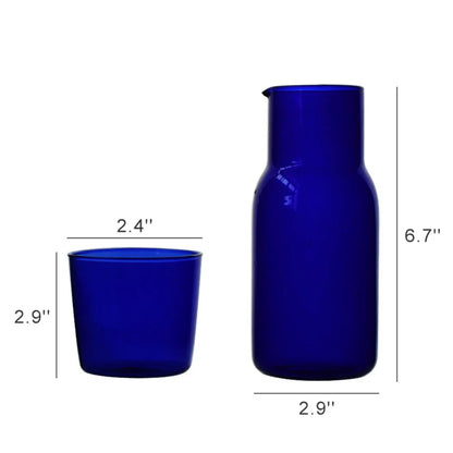 Bedside Water Carafe with Tumbler Glass Set