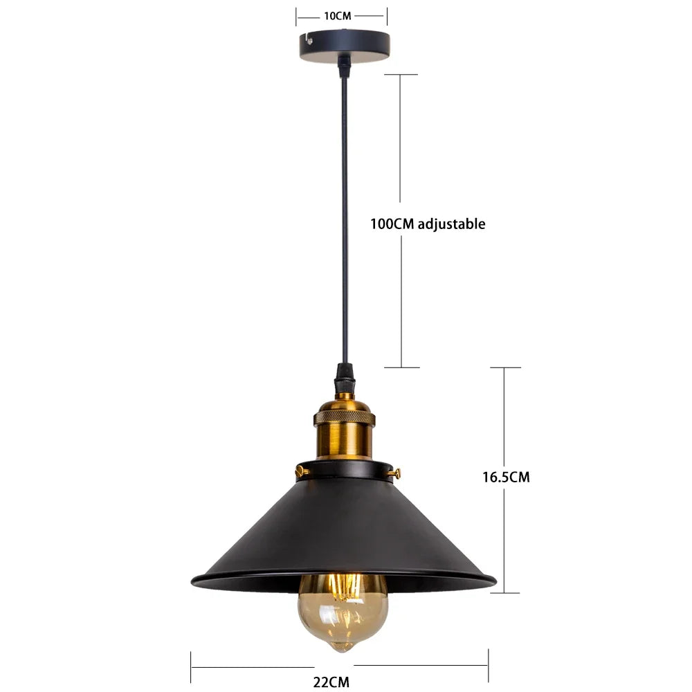 Retro Vintage LED Iron Chandelier Lampshade