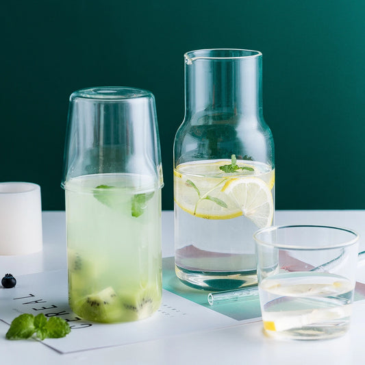 Heat-Resistant Borosilicate Glass Carafe Set