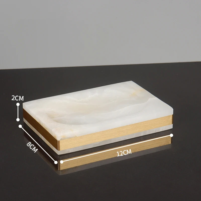 White Onyx Natural Marble Bathroom Accessories