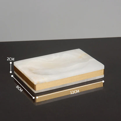 White Onyx Natural Marble Bathroom Accessories