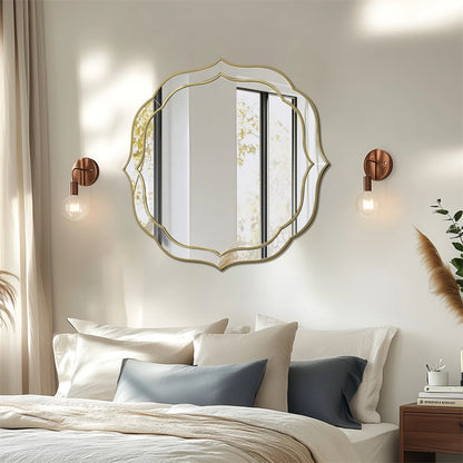 Large Flower Shaped Modern Mirror