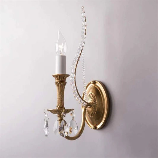 American Vintage Candle Holder Wall Lamp