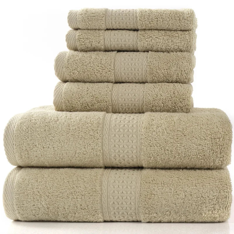 Luxury Bathroom Lace Embroidered Cotton Towel Set – ( 3 and 6 pieces )