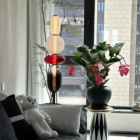 Italian Creative Colored Glass LED Floor Lamp