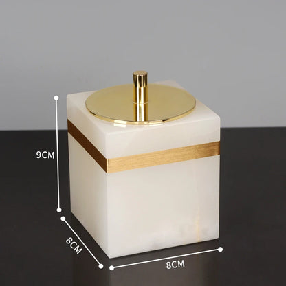 White Onyx Natural Marble Bathroom Accessories