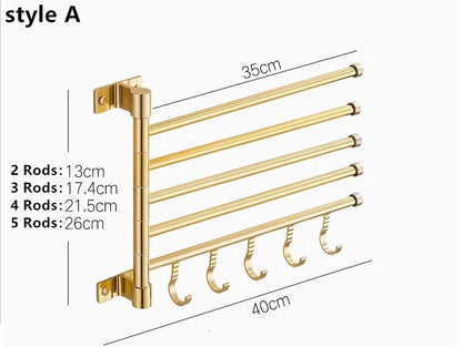 Wall-Mounted Rotating Towel Rack