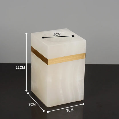 White Onyx Natural Marble Bathroom Accessories
