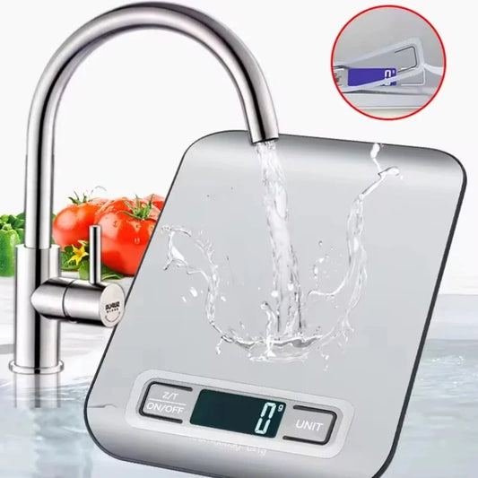 Digital Kitchen Scales LED Display 5kg/1g - Stainless Steel
