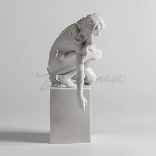 Ceramic Nude Lady Sculpture
