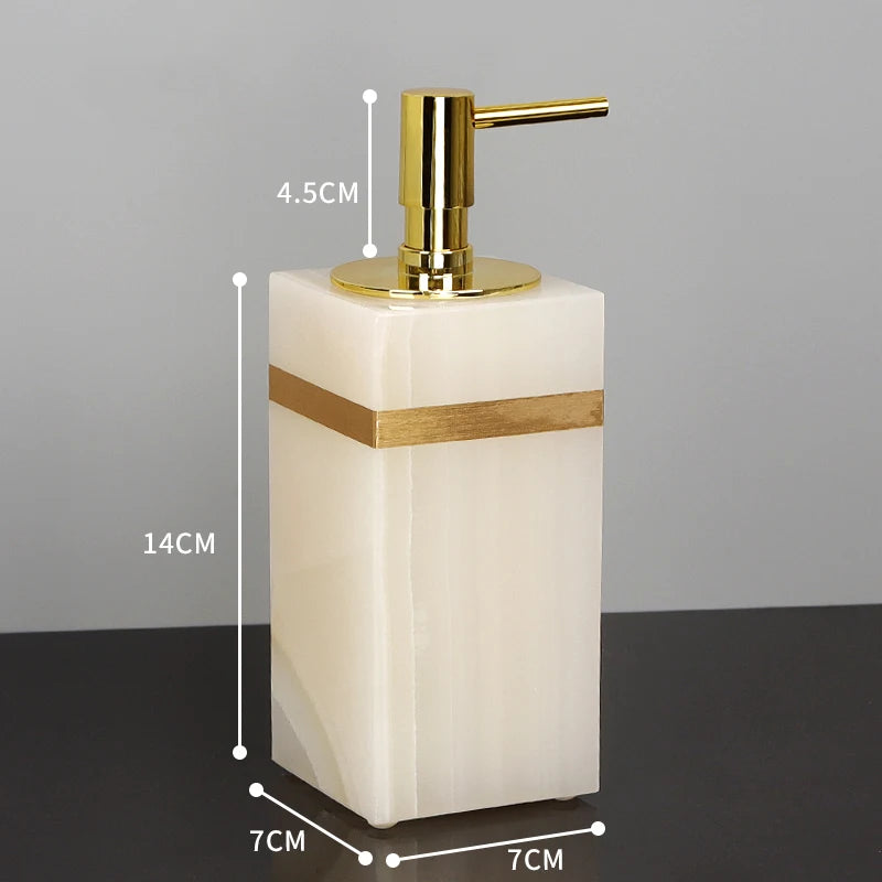 White Onyx Natural Marble Bathroom Accessories
