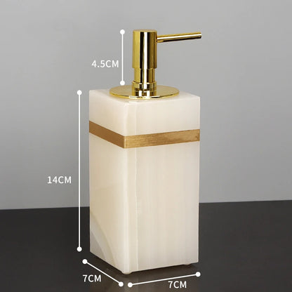 White Onyx Natural Marble Bathroom Accessories