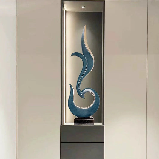 Italian Abstract Art Sculpture - Phoenix Soaring Statue
