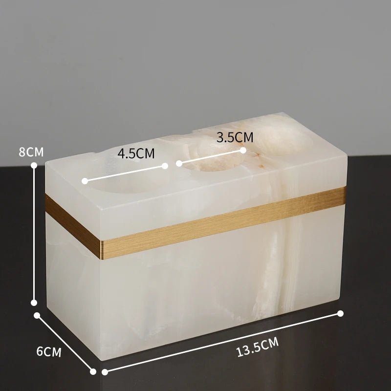White Onyx Natural Marble Bathroom Accessories