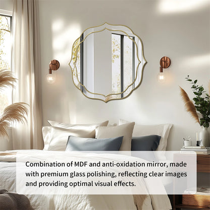Large Flower Shaped Modern Mirror