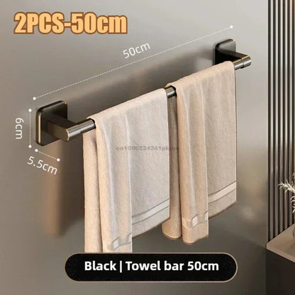 Wall Mounted Towel Rack and Bathroom Storage