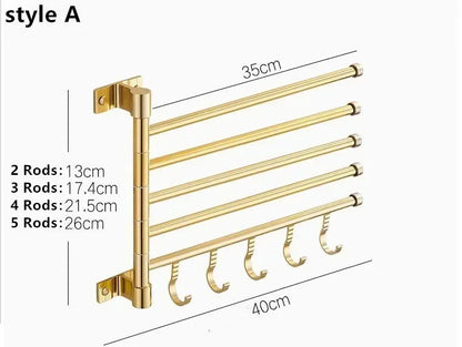 Wall-Mounted Rotating Towel Rack