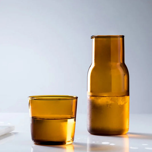 Heat-Resistant Borosilicate Glass Carafe Set