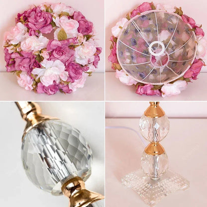 Romantic Flower Crystal Table Lamp