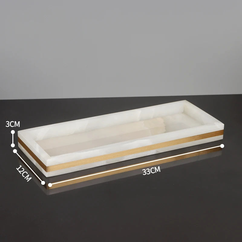 White Onyx Natural Marble Bathroom Accessories