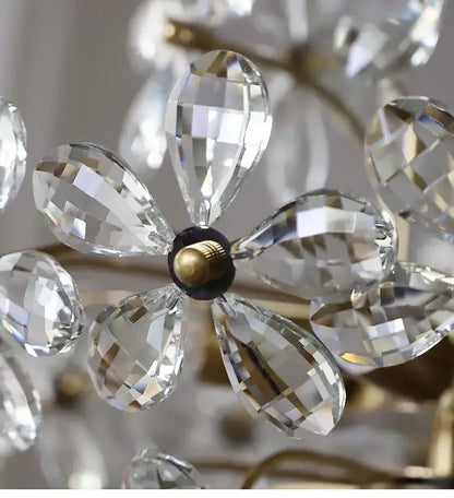 French Romantic Petal Crystal Chandelier –